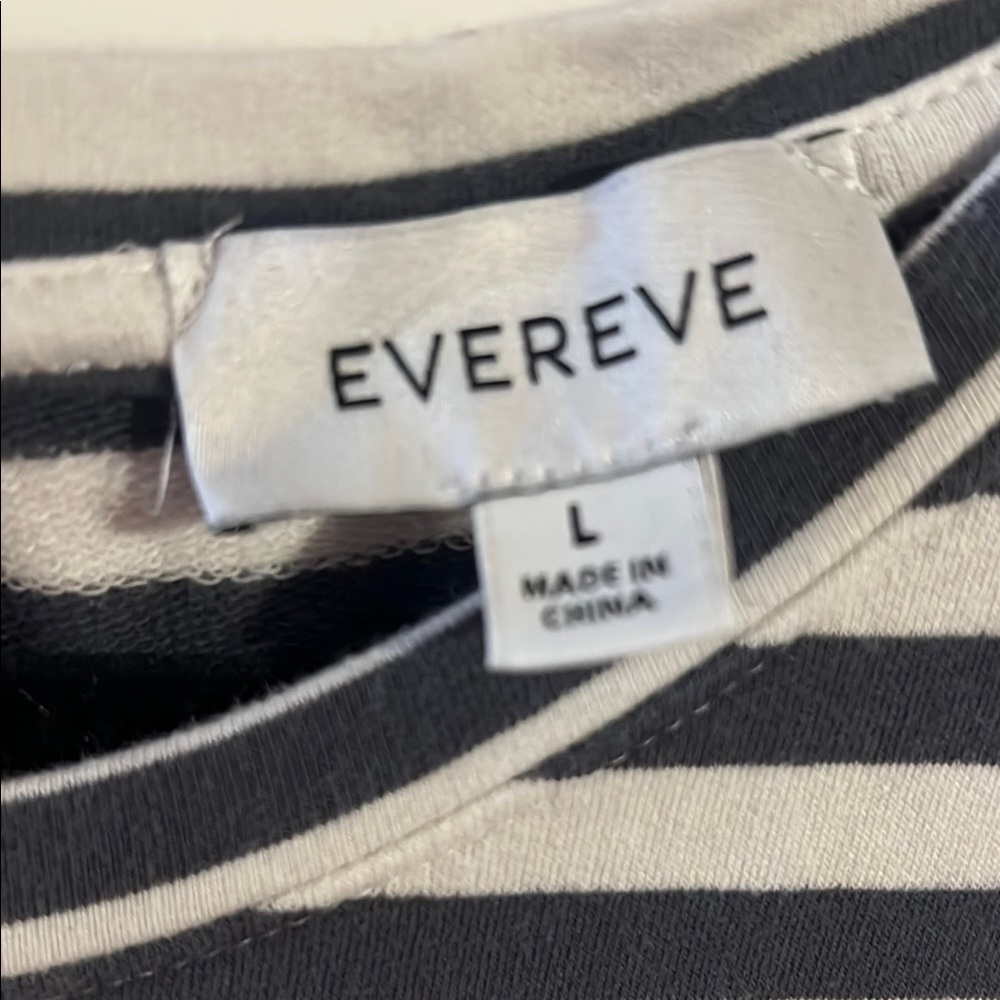 Evereve Black and White Striped Romper - Picture 2 of 3